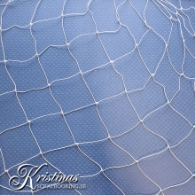 Dekorativt fiskenät Vitt 1x1m Band till scrapbooking, pyssel och hobby