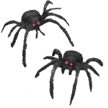 Två spindlar Halloween Dekoration