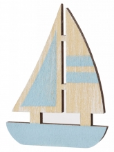 Trädekoration Segelbåt Blå 8,5 cm Dekorationsfigur
