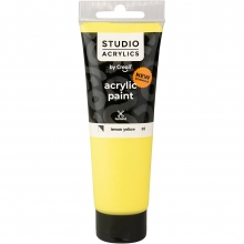 Creall Studio Akrylfärg - Semi Opaque - Lemon Yellow (05) - 120 ml