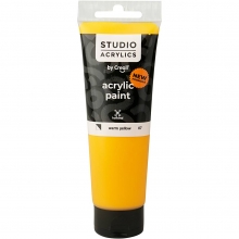 Creall Studio Akrylfärg - Semi Opaque - Warm Yellow (07) - 120 ml