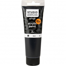 Creall Studio Akrylfärg - Täckande - Black (99) - 120 ml