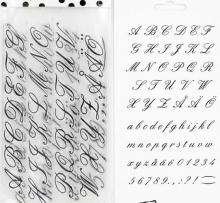 Clearstamps YouDo 10x20cm Alphabet Old Type 2 sheets Silkonstämpel