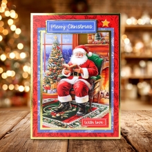 3D Motiv Julkort - 3 ark - Santas Story by Katy Sue Designs