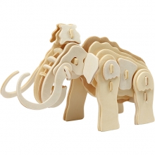 3D Pussel - 19x8,5x11 cm - Plywood - Mammut