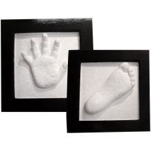 3D Gips Gjutning - Avtryck Bebis händer och fötter - Inkl. Ram