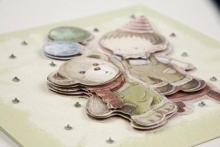 3D-Kort Decoupage Leane Mylo With Friends Nr 31 Juldekorationer DIY
