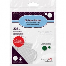 3D Foam Circles 6 & 12mm - 236 st - White - Syrafria