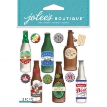 3D Stickers Jolees Beer Bottles Klistermärken