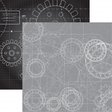 Paper Kit Reminisce Gear Head 12x12 Tum till scrapbooking, pyssel och hobby