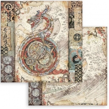 Paper Pad Stamperia Sir Vagabond in Japan 12x12 Tum