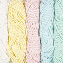 Bomullsgarn Pastellfärger - 5x50 meter - Nr 8/4