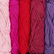 Bomullsgarn Rosa Lila Harmoni - 5x50 meter - Nr 8/4