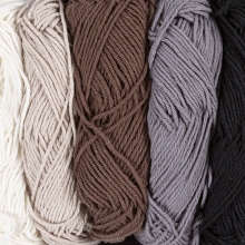 Bomullsgarn Naturfärger - 5x50 meter - Nr 8/4