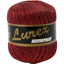 Lurex Glittergarn - Röd - 160 m - 25 g