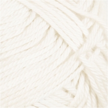 Bomullsgarn Råvit L: 170 m 50g till stickning