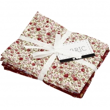 Patchworktyg stl. 45x55 cm Vinröd 4 st Patchworkstyg