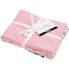 Patchworktyg stl. 45x55 cm Rosa 4 st Patchworkstyg