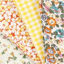 Patchworktyg 45x55 cm Retro 4 st Patchworkstyg