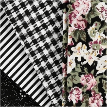 Patchworktyg 45x55 cm Svart 4 st Patchworkstyg