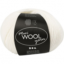 Maxi Wool Ullgarn - Råvit - 100 g