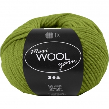 Maxi Wool Ullgarn Olivgrön 100 g till stickning