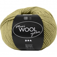 Maxi Wool Ullgarn Ljusgrön 100 g till stickning
