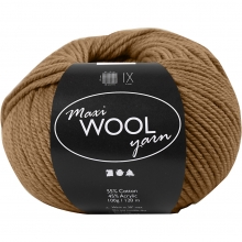 Maxi Wool Ullgarn - Ljusbrun - 100 g