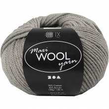 Maxi Wool Ullgarn Gråmelerad 100 g till scrapbooking, pyssel och hobby