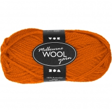 Melbourne Ullgarn L: 92 m Orange 50 g till scrapbooking, pyssel och hobby