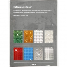 Holografipapper A4 21 x 30 cm 120 g 80 ark Pärlemorpapper Metallpapper