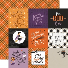 Papper Echo Park BeWitched 4"X4" Journaling Cards Halloweenpyssel Höstpyssel