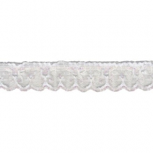 Spets Line Lace 30 mm White Iridescent Spetsband