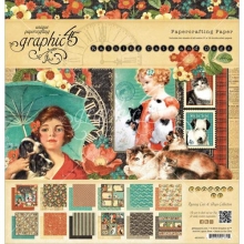Paper Pad 12”X12” Graphic45 Raining Cats and Dogs Graphic 45