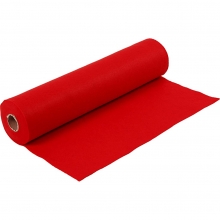Hobbyfilt - B: 45 cm - Julröd - 5 meter rulle