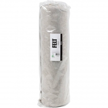 Hobbyfilt - B: 45 cm - Råvit Melerad - 5 meter rulle