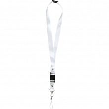 Nyckelband med säkerhetslås - Vita - 53 cm