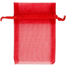 Organzapåsar - Röd - 7x10 cm - 10st