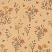 Läderpapper Blommor 50 cm till scrapbooking, pyssel och hobby