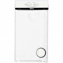 Fruktpåse Vit Bomull 21x25 cm Tygpåse Textilkasse Textilpåse