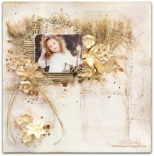 Pappersblommor Vintage Shades Bouquet Ecru