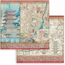 Paper Pad Stamperia Sir Vagabond in Japan 8x8 Tum Pappersblock 4 8