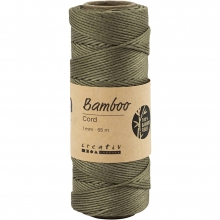 Bambusnöre 1 mm - 65 meter - Oliv