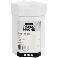 Sexkantiga pappaskar 6x9 cm 2 st Ask Låda Box Kista