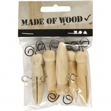 Fjärilskropp Furu L: 5,5 cm 5 st Dekorationsföremål