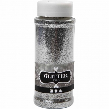 Glitterpulver - Silver - 110 gram