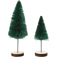 Granar Miniatyr H: 40+60 mm Grön 5 st Träd Växter Miniatyrer