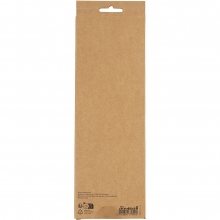 Närbild på piprensare i orange, svart och lila i mixad förpackning för pyssel.