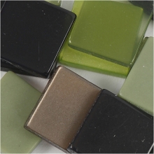 Minimosaik stl. 10 x mm Grön harmoni 25 g Mosaikstenar