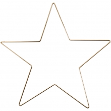 Metallstjärna - 30 cm - Guld -Blank